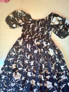 Yellow Kurti &amp; black frock Combo
