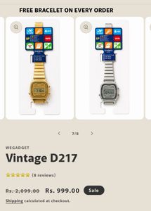 Casio dupe Vintage Gold Digital Watch