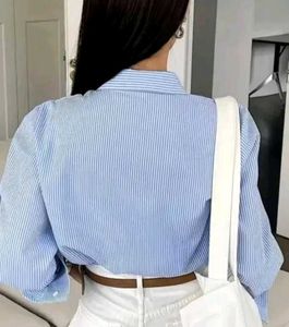 Light Blue Fitted Formal Shirt | Korean Aesthetic