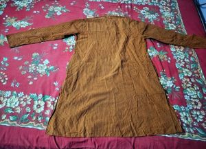 Men Brown Striped full sleeves Kurta🔥