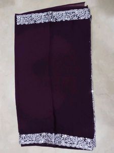wine colour saree
