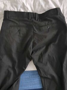 Mens Charcoal Pleated straight fit pants korean