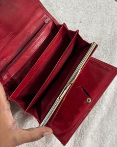 Stylish Red Leather Wallet