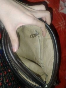 Stylish Black Faux Leather Handbag