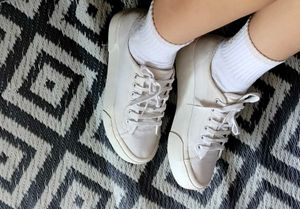 H&amp;M Womens White Platform Trainers