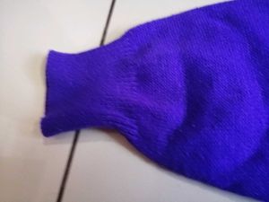 Purple Beaded Rose Sweater