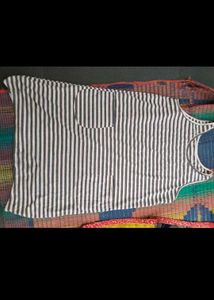 Striped Nightgown with Pockets