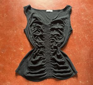 Chic Ruched V-Neck Tank Top