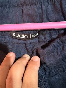 Navy Blue Casual Trousers