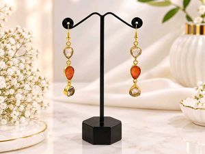 Elegant Gemstone Drop Earrings