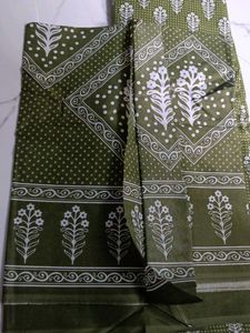 Stylish Green Printed Kurta Set