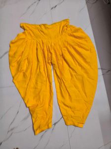 Vibrant Yellow Dhoti Pants