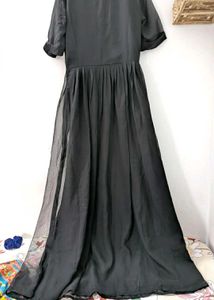 Black Embroidered Ethnic Gown