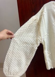 Korean Cream Knit Cardigan | Never Worn | Like New