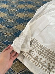 Biba Off White 💯Pure Cotton Dupatta