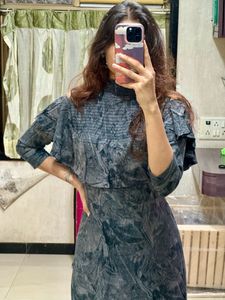 Grey Designer Date Gown