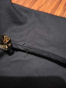 Navy Blue Classic Button-up maxi shirt dress