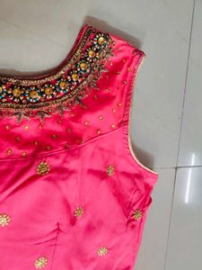 Ethnic Gown With Padding And Stone Work