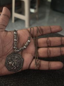 Unique Vintage Oxidized Silver Pendant Necklace