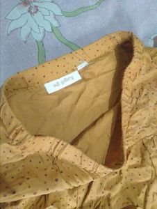 Yellow Polka Dot Ruffle Skirt
