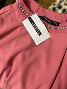 Elegant Pearl Neckline Top