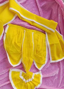 Bright Yellow dhoti uttorio set(11inch)