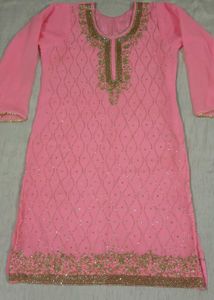 Luxury Pink heavy work Sharara Set