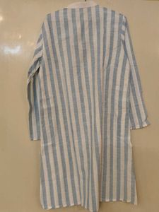 Striped Blue and White Kurta