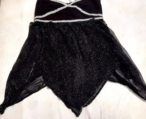 Sparkling Black Fringes Top