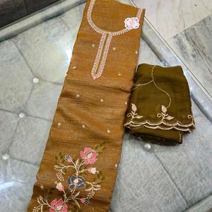 Elegant Brown Unstitched Suit