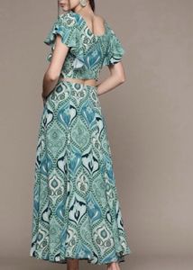 Teal Printed label Ritu Kumar