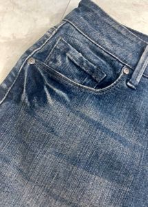 Vintage Denim Ruffle Skirt