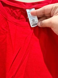 Red Casual T-Shirt