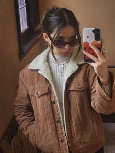 Brown Corduroy Sherpa Jacket