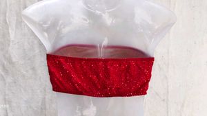 Sparkly Red Bandeau Blouse