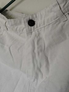 Classic White Denim Shorts