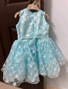 Beautiful Sky-blue Baby Girl Frock 💙