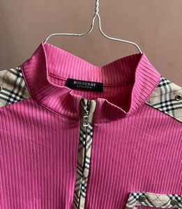 Burberry Ribbed Polo Top