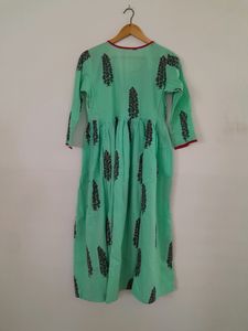 Mint Green Printed Kurta (Women's)