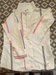 Elegant White shirt  with Striped Design
