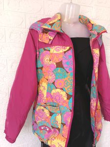 Imported Hooded Funky Patterned Jacket