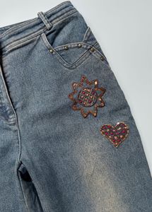 Vintage Embellished flared jeans