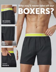 XYXX Men's charcoal Boxers with Yellow Waistband
