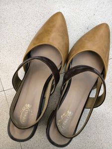 Stylish Tan Pointed corporate heels 👠50% discount