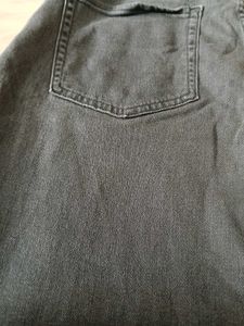 Gray Wide Leg Denim Jeans
