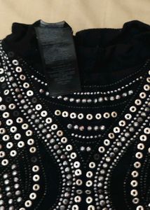 Bebe Black Studded Bodycon Dress