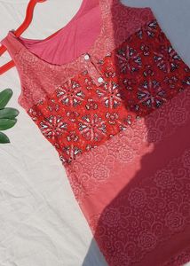 Peach Colour Festive Partywear Top