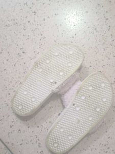 Pink Fuzzy Slides