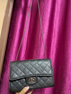 Black Chained Sling Bag
