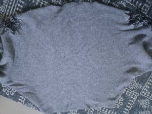 Grey Embroidered Sleeve Sweater top